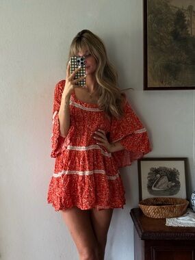 free people floral tunic / mini dress